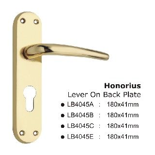 LB4045APB Lever on Back Plate Honorius Lever Latch