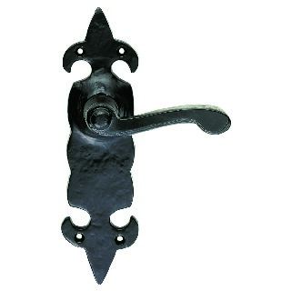 LF5505-BP FLEUR DE LYS LEVER ON BACKPLATE - LATCH