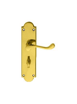 CARLISLE BRASS - M68WC VICTORIAN SCROLL LEVER ON SHAPED BACKPLATE - BATHROOM 57MM C/C