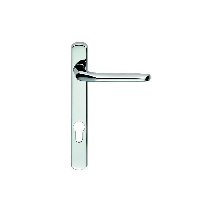 CARLISLE BRASS - M86NP92CP NARROW PLATE STRAIGHT LEVER LOCK EURO PROFILE (92MM C/C) (CO1)