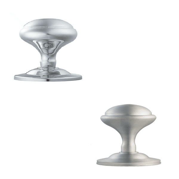 Mushroom Centre Door Knobs - 76mm - Multiple Finishes