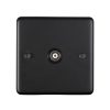 Eurolite Mb1Tvb 1 Gang Tv Coaxial Socket Round Edge Matt Black Plate Black Interior