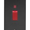 Eurolite Mb45Aswnb 45Amp Dp Cooker Switch With Neon Double Round Edge Matt Black Plate Red Rocker Black Trim