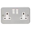 Eurolite Mc2Sow 2 Gang 13Amp Dp Switched Socket Metal Clad