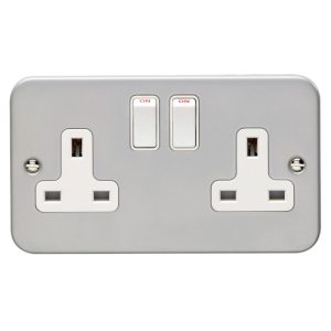 Eurolite Mc2Sow 2 Gang 13Amp Dp Switched Socket Metal Clad