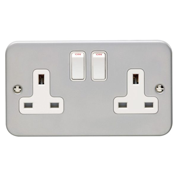 Eurolite Mc2Sow 2 Gang 13Amp Dp Switched Socket Metal Clad