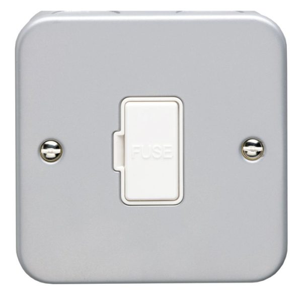 Eurolite Mcuswffow 13Amp Unswitched Fuse Connection Unit Flex Outlet Metal Clad