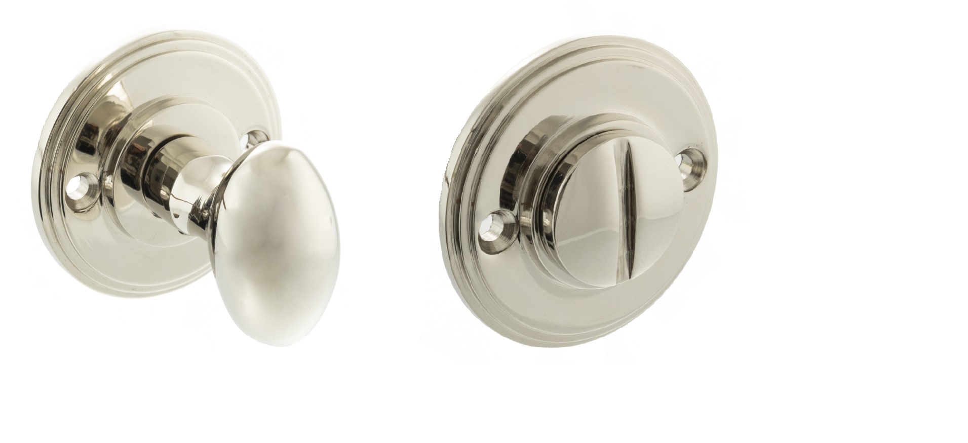 Millhouse Brass Solid Brass Oval WC Turn and Release - Polished Nickel MHOWCPN