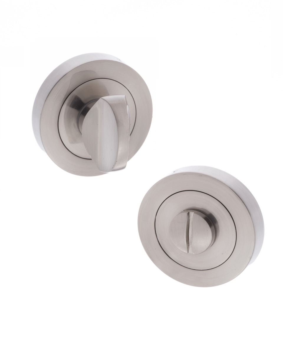 Millhouse Brass WC Turn and Release on Round Rose - Satin Nickel MHRWCSN