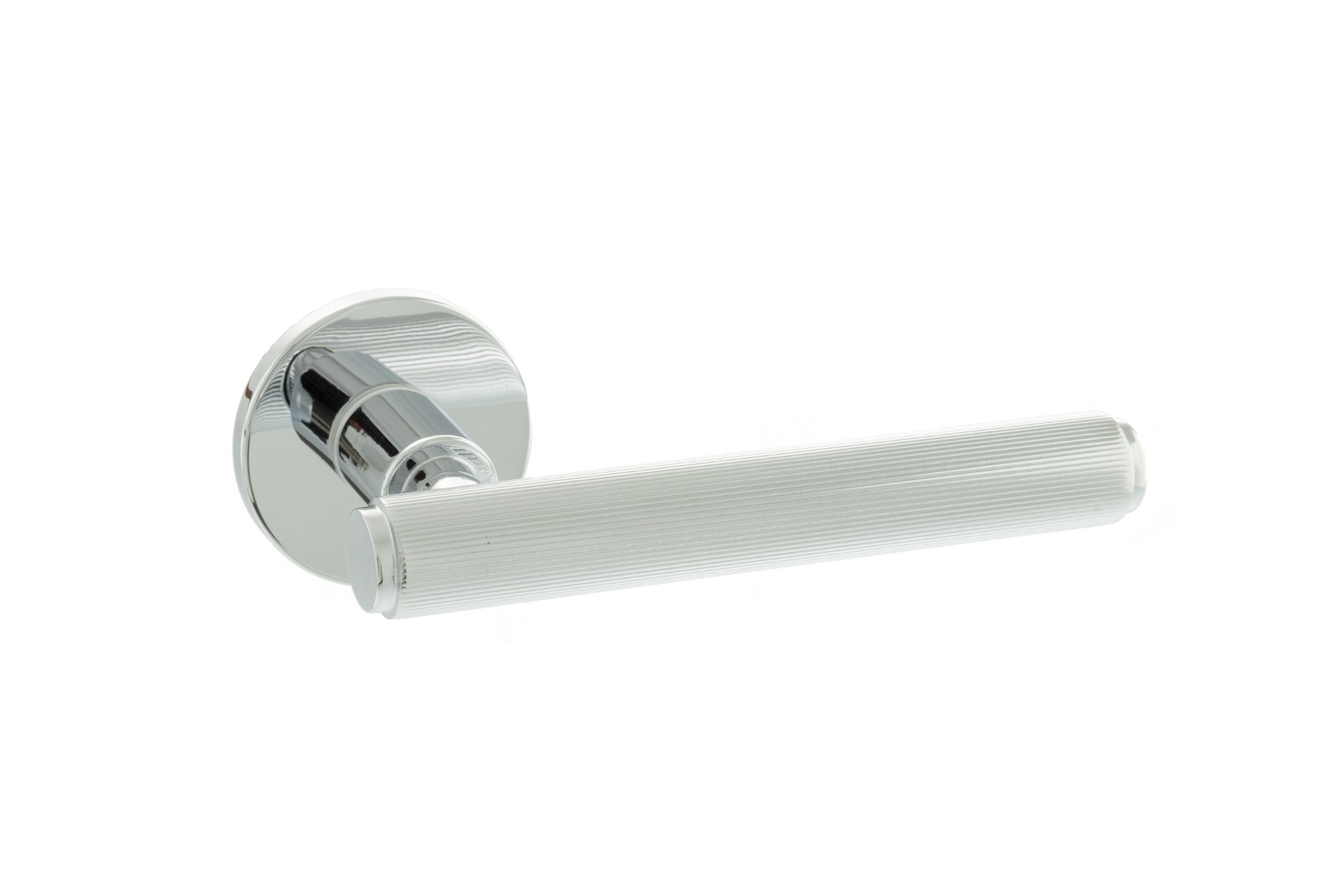 Millhouse Brass Stephenson Designer Lever on 5mm Slimline Round Rose - Polished Chrome MHSR250PC