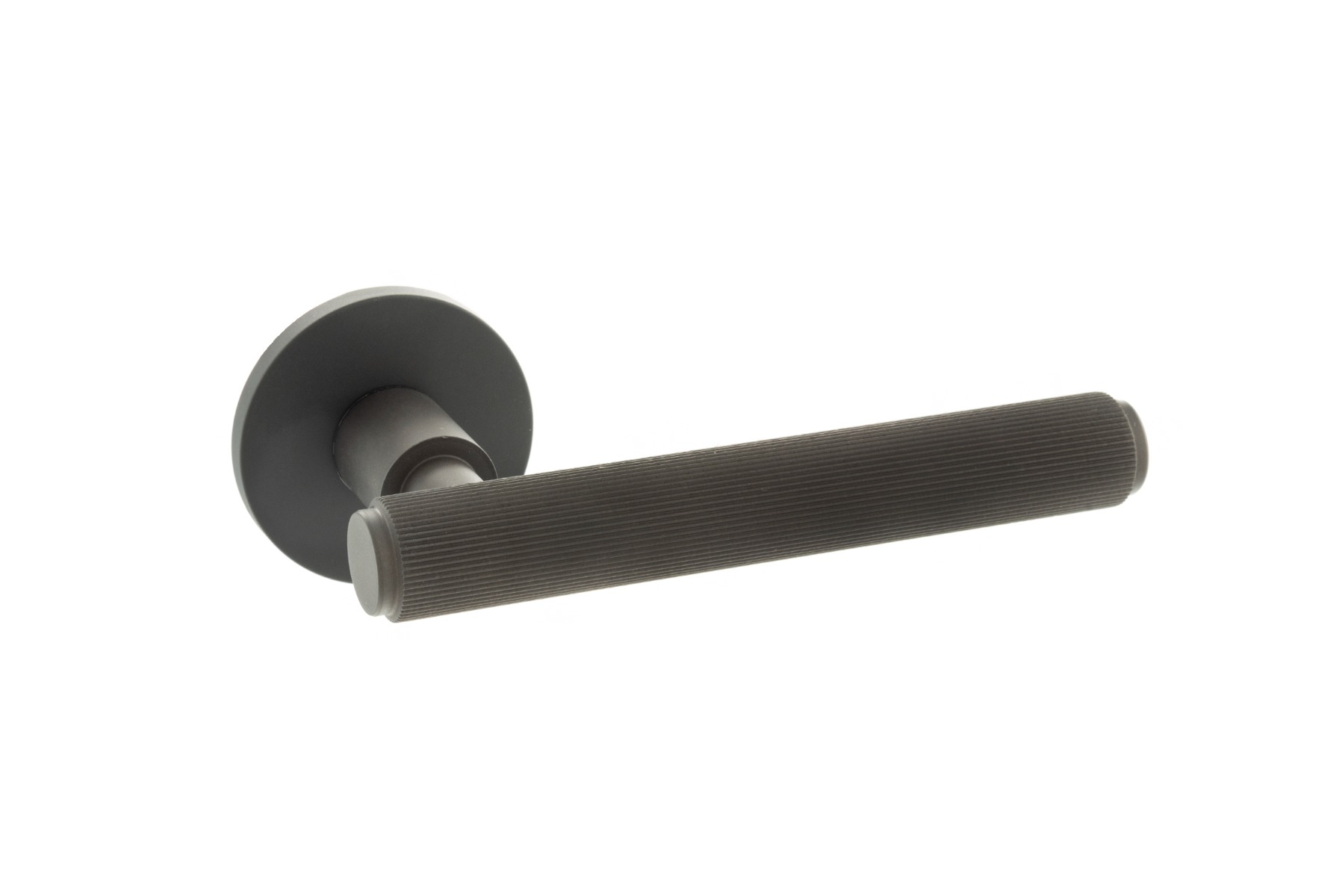 Millhouse Brass Stephenson Designer Lever on 5mm Slimline Round Rose - Urban Dark Bronze MHSR250UDB