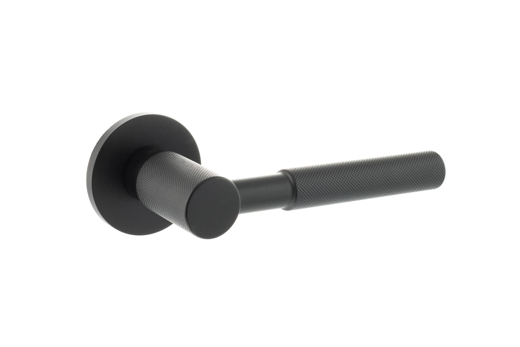 Millhouse Brass Mason Designer Lever on 5mm Slimline Round Rose - Matt Black MHSR500MB