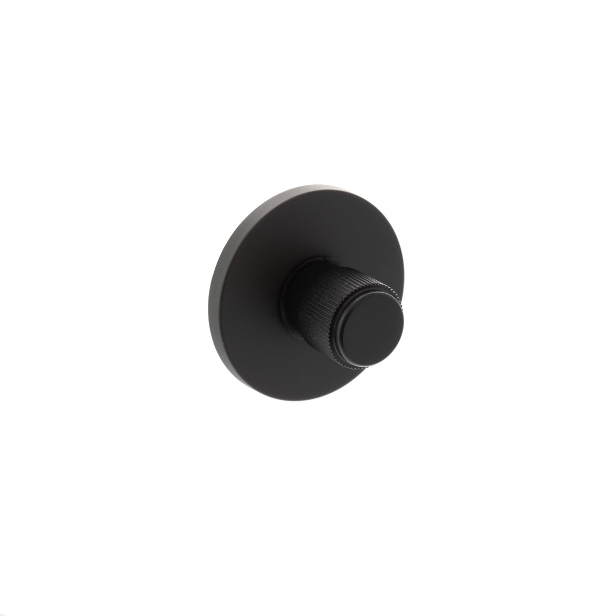 Millhouse Brass Linear WC Turn and Release on 5mm Slimline Round Rose - Matt Black MHSRLWCMB