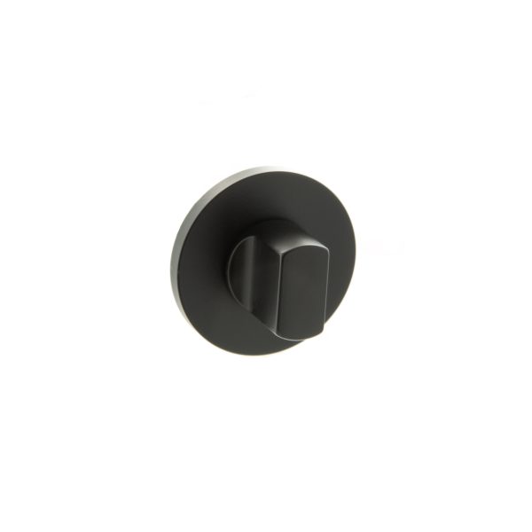 Millhouse Brass WC Turn and Release on 5mm Slimline Round Rose - Matt Black MHSRWCMB