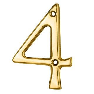 CARLISLE BRASS - N4-BP NUMERAL NO. 4