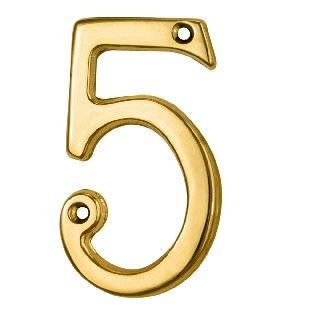 CARLISLE BRASS - N5-BP NUMERAL NO. 5