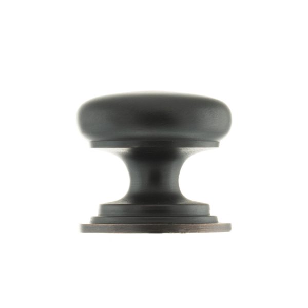 Old English Lincoln Solid Brass Victorian Knob 38mm on Concealed Fix - Antique Copper OEC1238AC