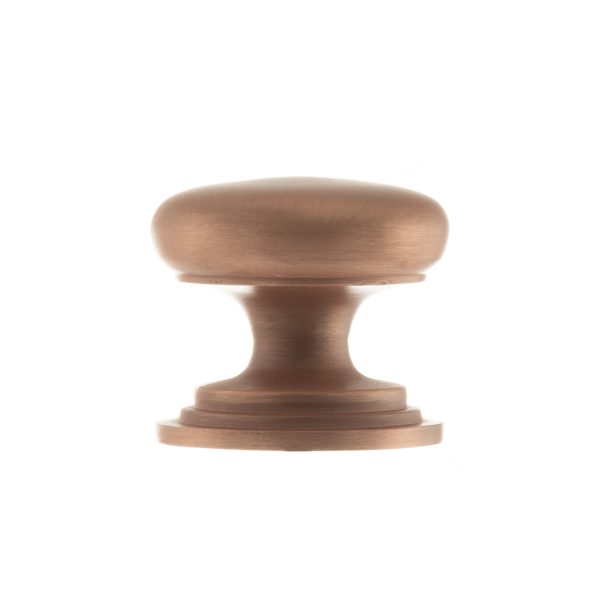 Old English Lincoln Solid Brass Victorian Knob 38mm on Concealed Fix - Urban Satin Copper OEC1238USC