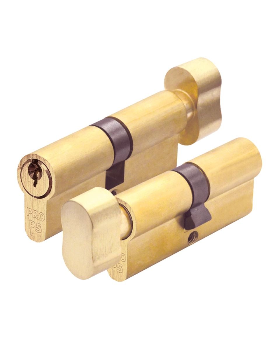 Zoo Hardware P5 80mm Cylinder and Turn Keyed to Differ Satin Brass P5EP80CTSBE