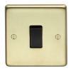 Eurolite Pb20Aswb 1 Gang 20Amp Dp Switch Round Edge Polished Brass Plate Black Rocker