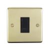 Eurolite Pbuswfb 13Amp Unswitched Fuse Spur Round Edge Polished Brass Plate Black Interior