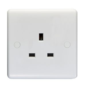 Eurolite Pl4030 Enhance White Plastic 13A 1 Gang Unswitched Socket