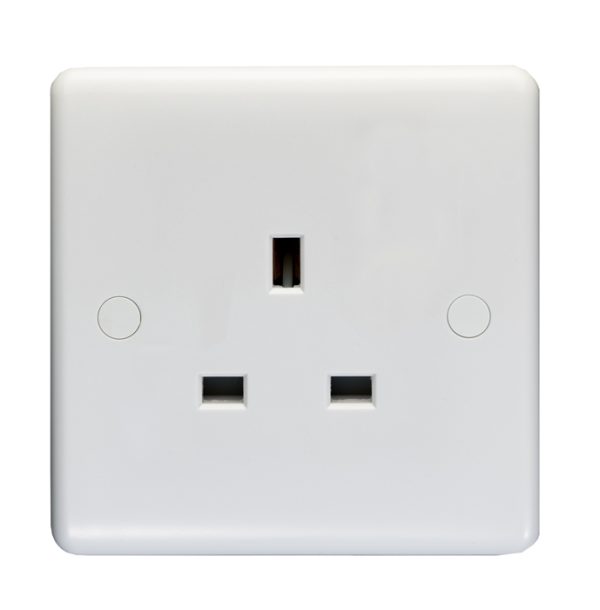 Eurolite Pl4030 Enhance White Plastic 13A 1 Gang Unswitched Socket