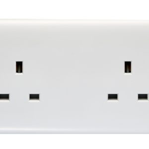 Eurolite Pl4040 Enhance White Plastic 13A 2 Gang Unswitched Socket