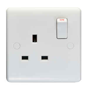 Eurolite Pl4090 Enhance White Plastic 13A 1 Gang Switched Socket Double Pole