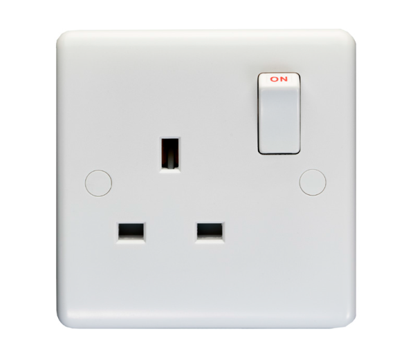 Eurolite Pl4090 Enhance White Plastic 13A 1 Gang Switched Socket Double Pole