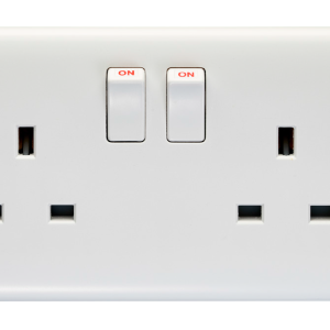 Eurolite Pl4100 Enhance White Plastic 13A 2 Gang Switched Socket Double Pole