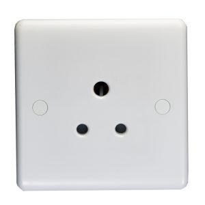 Eurolite Pl4250 Enhance White Plastic 5A Unswitched Round Pin Socket