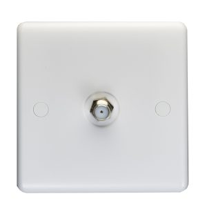 Eurolite Pl4331 Enhance White Plastic Sat Tv Outlet (Non-Isolated)