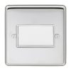 Eurolite Pssfsww 6Amp Fan Isolator Switch Round Edge Polished Stainless Steel Plate White Rocker