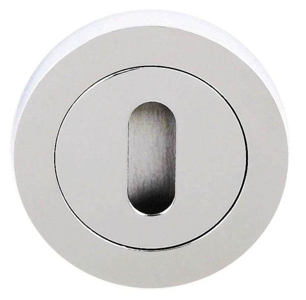 STATUS Key Escutcheon on Round Rose - Polished Chrome