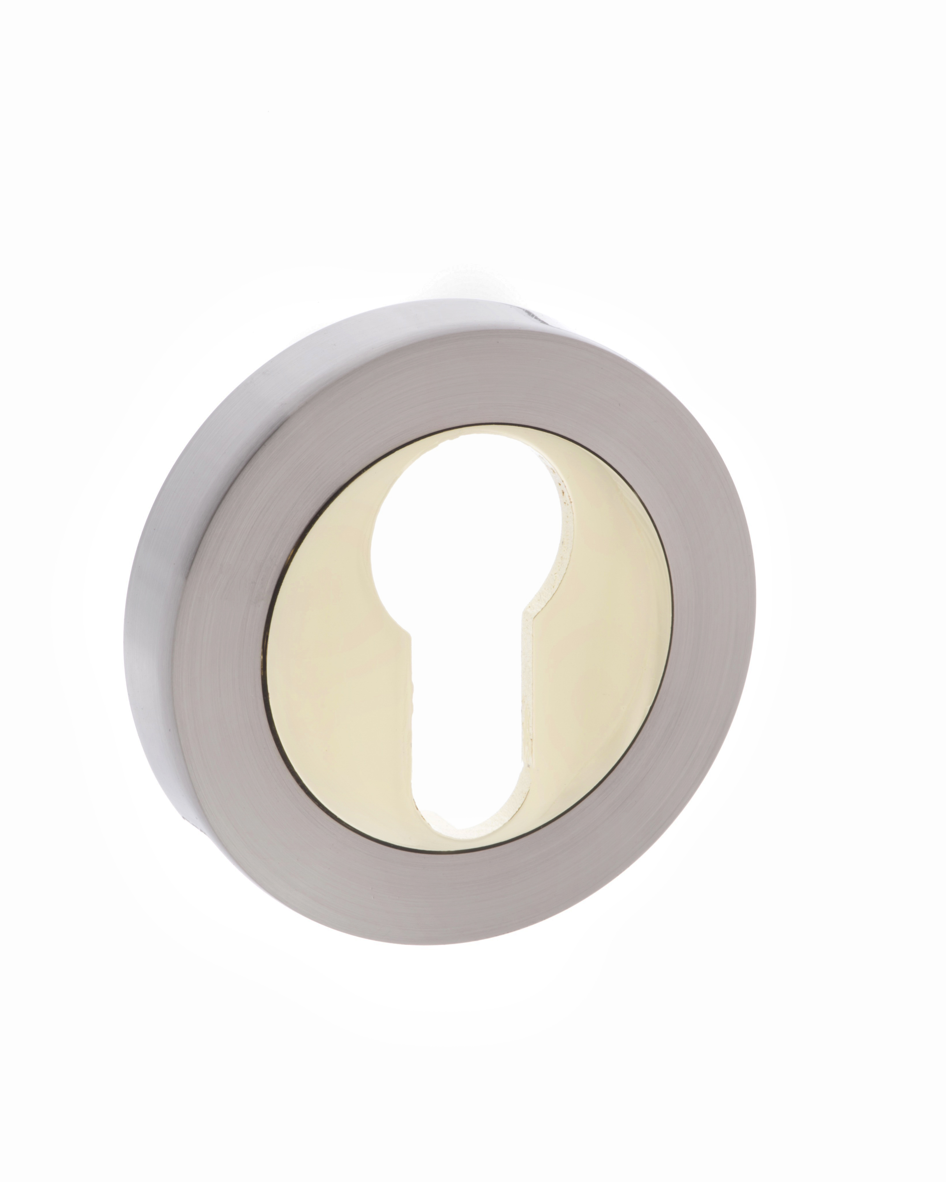 STATUS Euro Escutcheon - Satin Nickel/Polished Brass