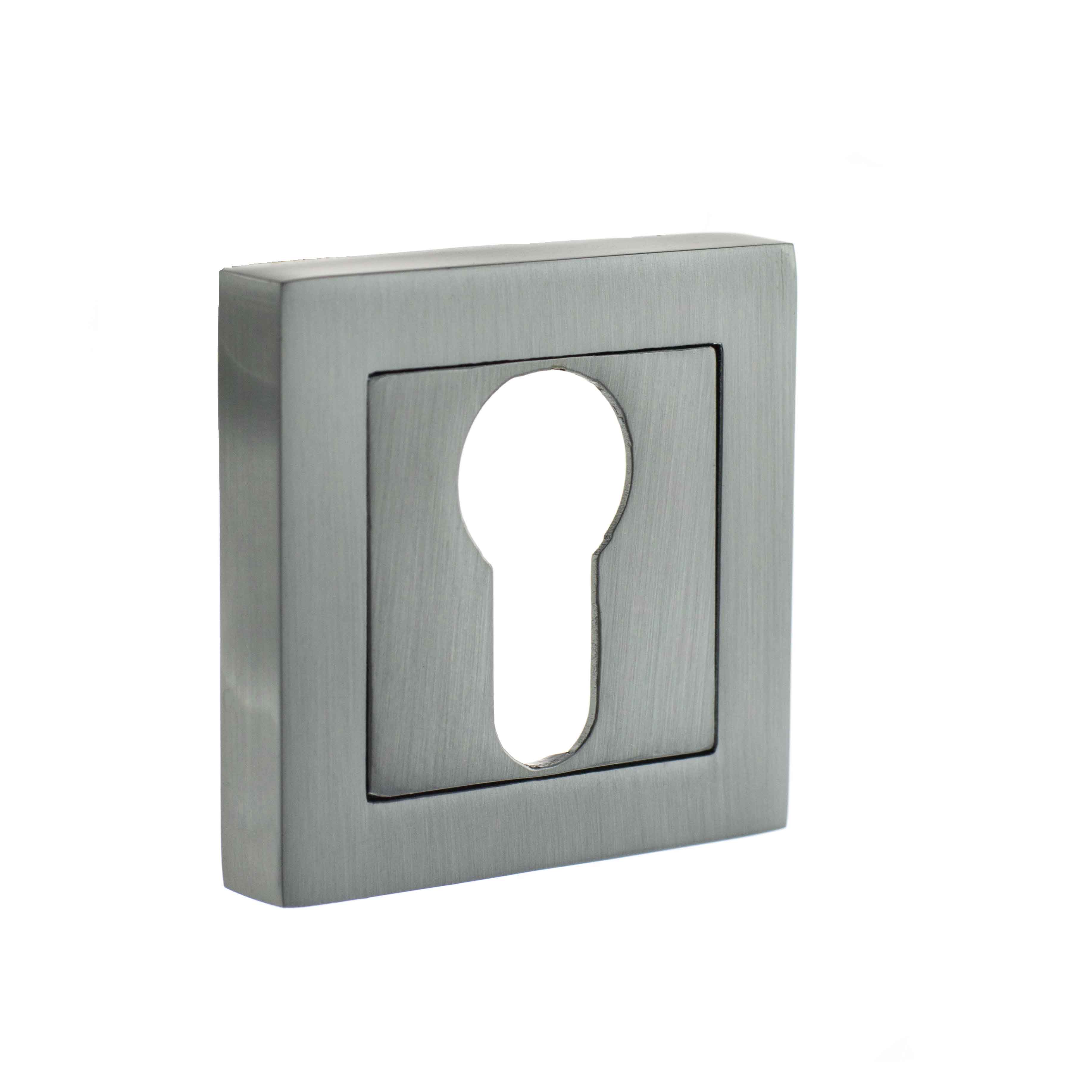 STATUS Euro Escutcheon on S4 Square Rose - Satin Chrome