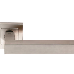 Eurospec Alvar Mitred Stainless Steel Door Handles - Satin Stainless Steel (Sold In Pairs)