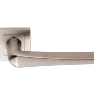 Eurospec Plaza Shaped Stainless Steel Door Handles - Satin Stainless Steel (Sold In Pairs)