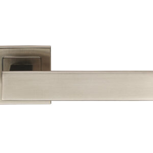 Eurospec Trafalgar Door Handles On Square Rose - Grade 304 Satin Stainless Steel