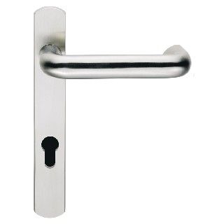 CARLISLE BRASS - SWNP41-92SSS 22MM DIA NARROWPLATE LEVER ON 32 X 220 PLATE - 92MM C/C