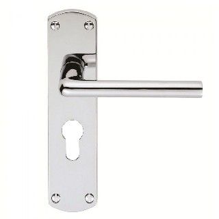 CARLISLE BRASS - SZC011YCP-BP SEROZZETTA UNO LEVER ON BACKPLATE - LOCK EURO PROFILE 47.5MM C/C