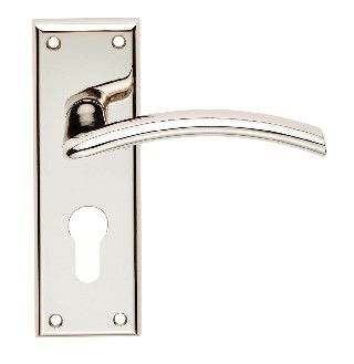 CARLISLE BRASS - SZR031YPN SEROZZETTA TRENTA LEVER ON BACKPLATE - EURO 47.5MM