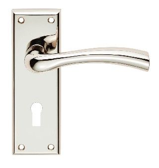 CARLISLE BRASS - SZR051PN SEROZZETTA CINQUANTA LEVER ON BACKPLATE - LOCK 57MM