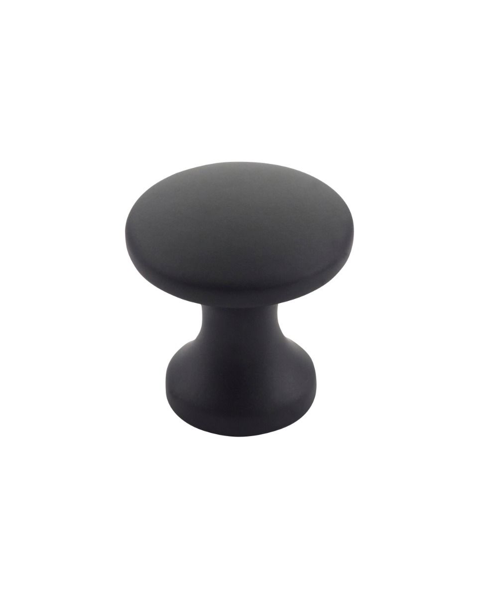 Zoo Hardware TDFK24-MB Round Cabinet knob 24.2mm Dia. Matt Black Finish