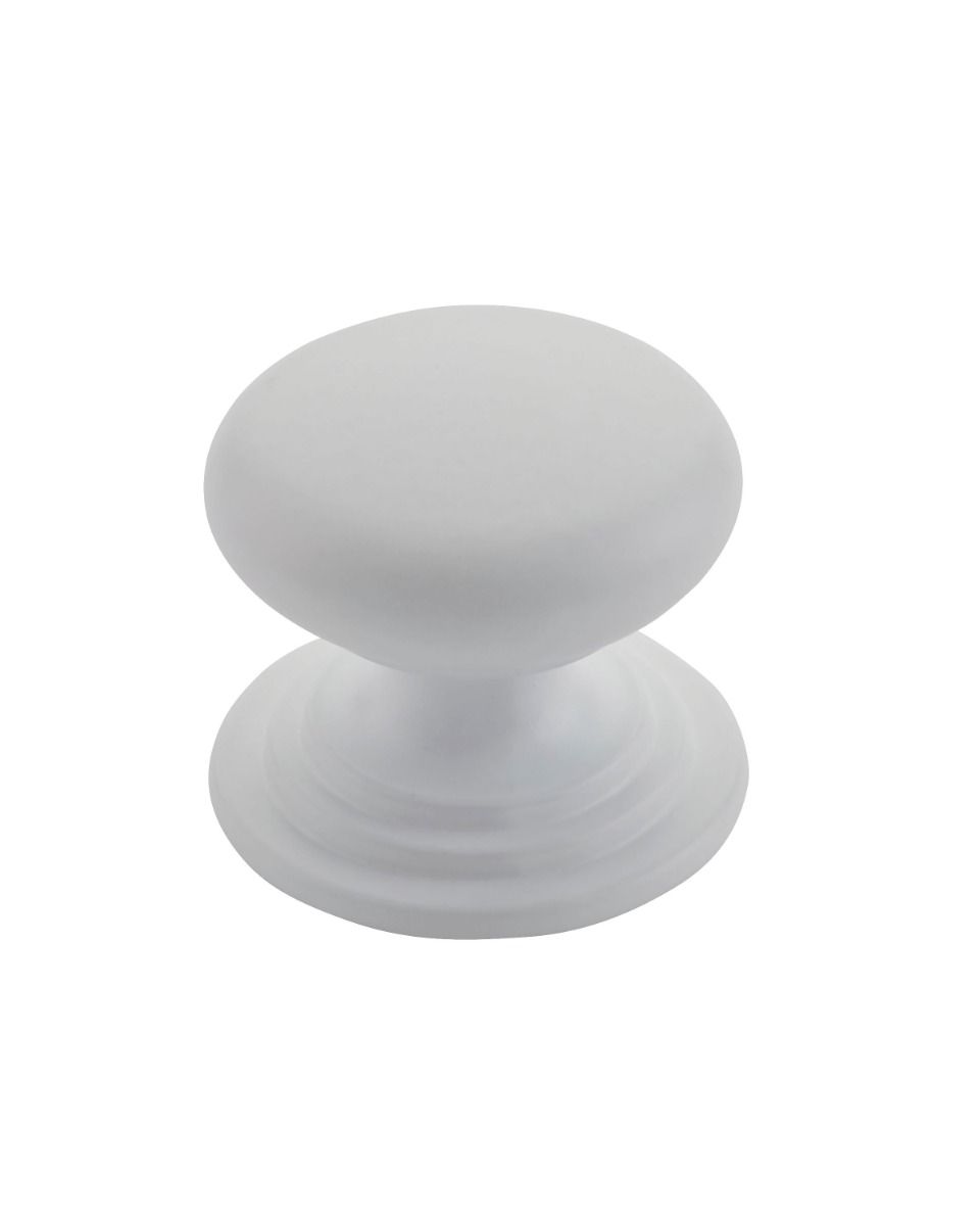 Zoo Hardware TDFK37-MW Round Cabinet knob 37mm Dia. Matt White Finish