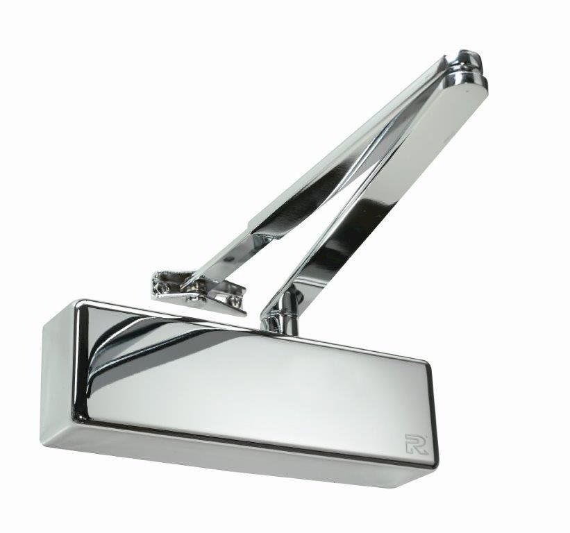 Rutland TS.3204 Door Closer c/w Cover, Flatbar Armset Polished Nickel