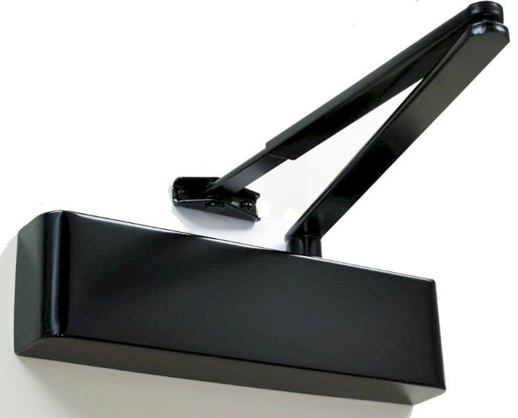 Rutland TS.9205 Door Closer, DABC c/w Semi-Radius Cover, Flatbar Armset Black