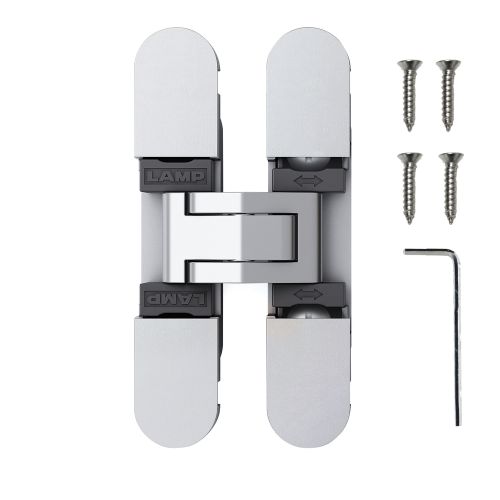 Sugastsune Hes3D-70Dc 3-Way Adjustable Concealed Hinge Silver (Dull Chrome)