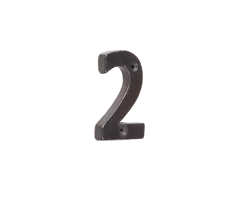 75mm Numeral 2 Black finish